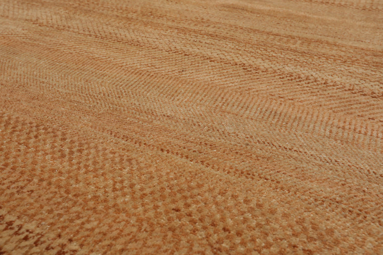 6x9 Brown, Tan, Red Color Hand Knotted All-Over 100% Wool Modern Oriental Rug