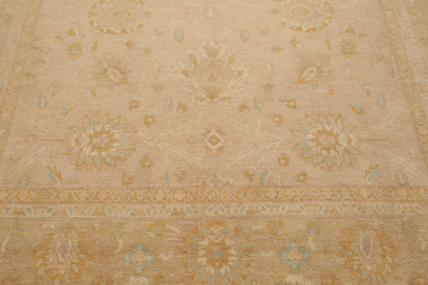 8x10 Beige, Caramel, Gold Color Hand Knotted All-Over 100% Wool Traditional-Persian/Oriental Oriental Rug