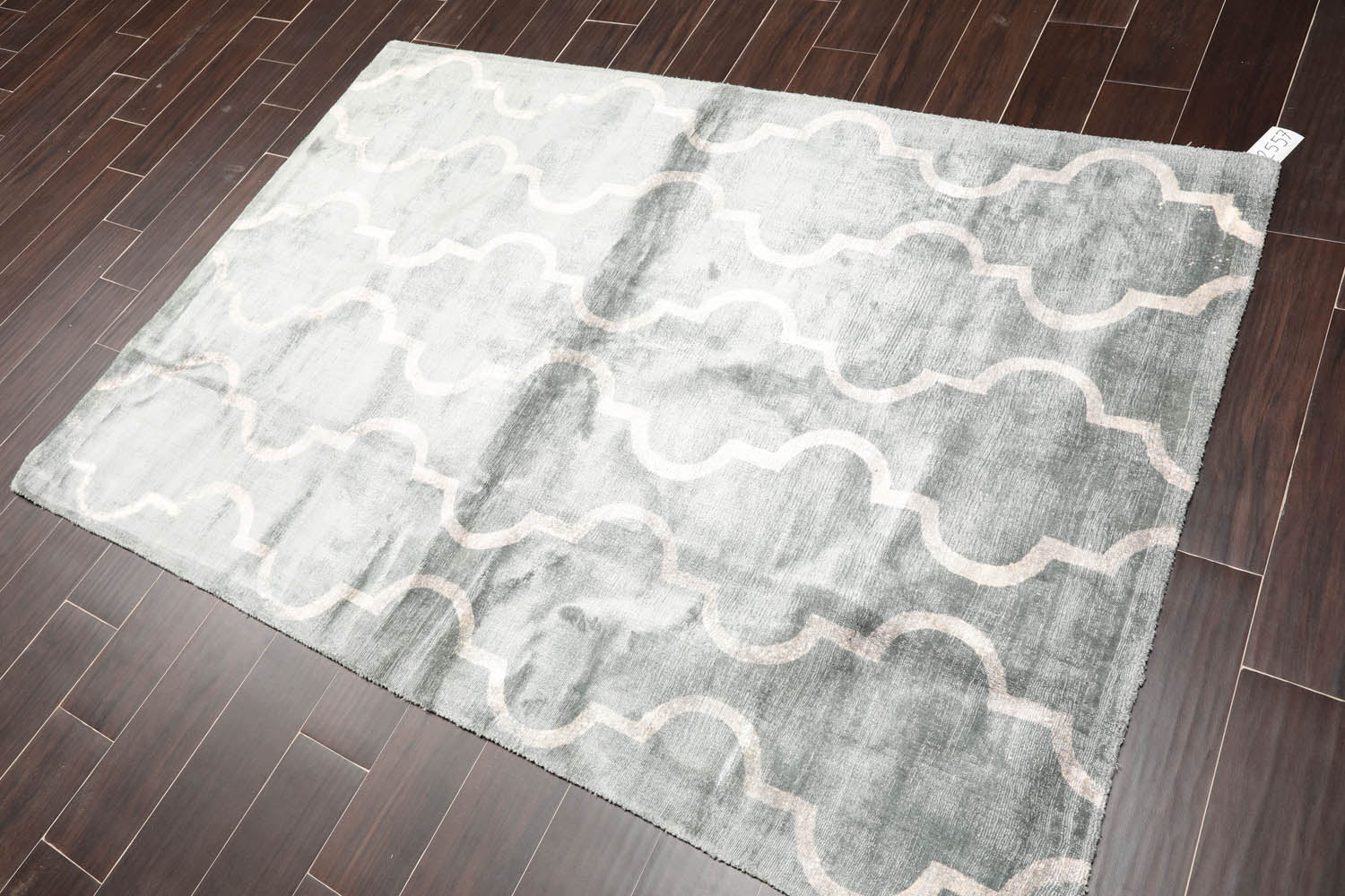 4x6 Blue, White, Color Hand Tufted All-Over 100% Viscose Contemporary Oriental Rug