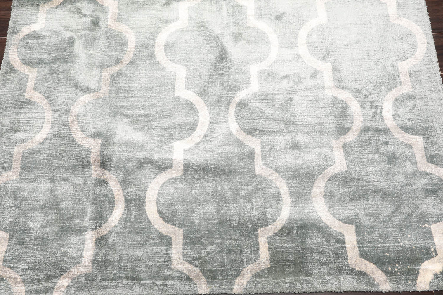 4x6 Blue, White, Color Hand Tufted All-Over 100% Viscose Contemporary Oriental Rug