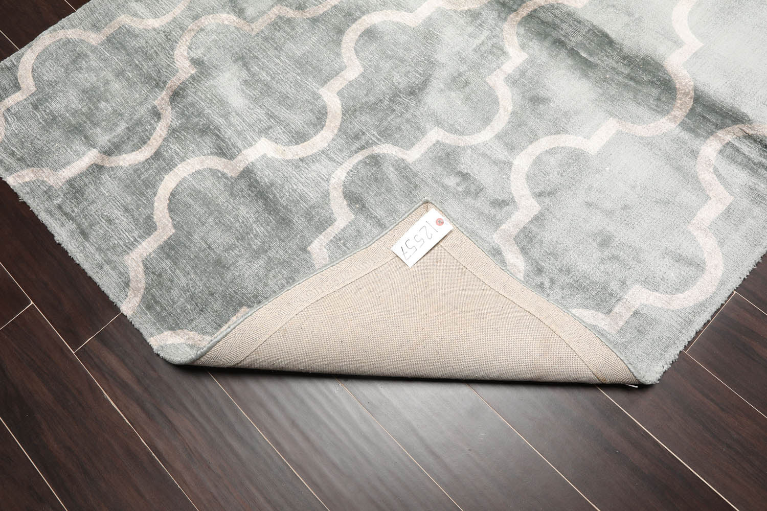 4x6 Blue, White, Color Hand Tufted All-Over 100% Viscose Contemporary Oriental Rug