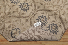 8' Square Gray, Slate, Taupe Color Hand Knotted Tibetan Wool Transitional Oriental Rug