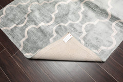 4x6 Blue, White, Color Hand Tufted All-Over 100% Viscose Contemporary Oriental Rug