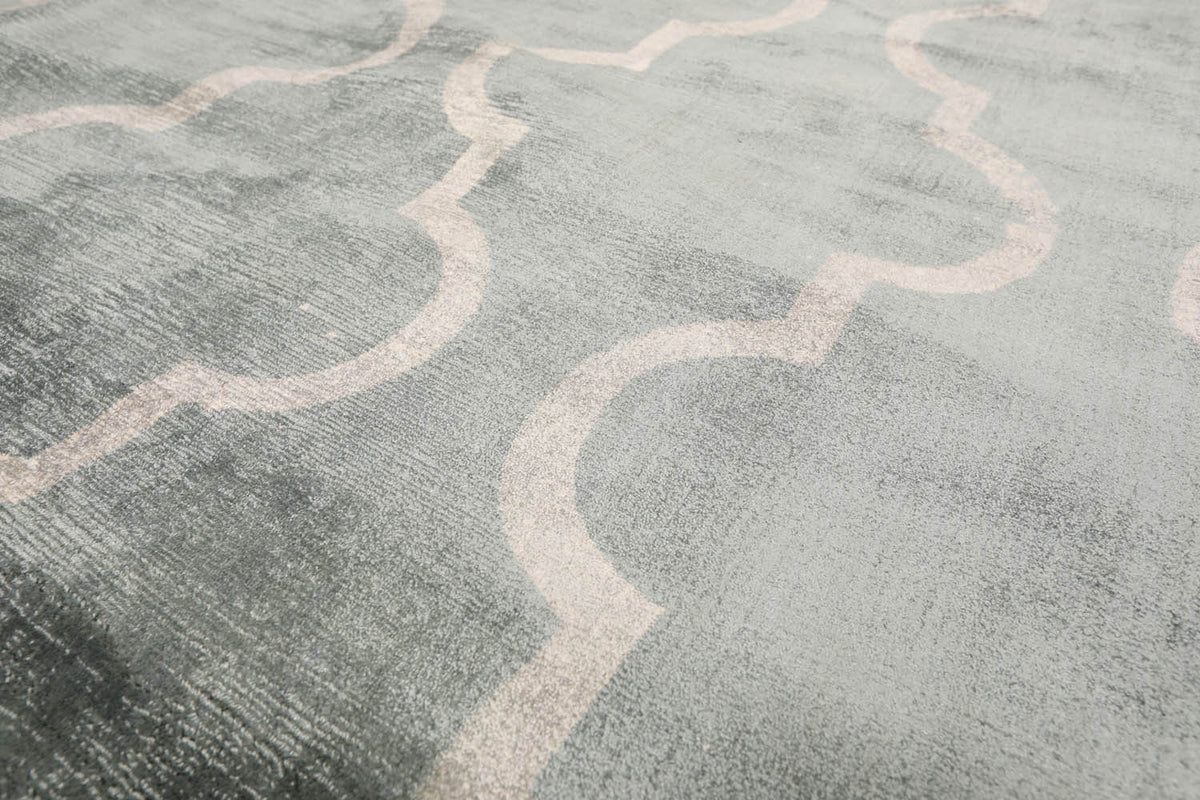 4x6 Blue, White, Color Hand Tufted All-Over 100% Viscose Contemporary Oriental Rug