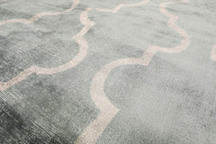 4x6 Blue, White, Color Hand Tufted All-Over 100% Viscose Contemporary Oriental Rug