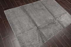 4x6 Gray, , Color Hand Tufted All-Over Wool & Viscose||Wool||Viscose Traditional Oriental Rug