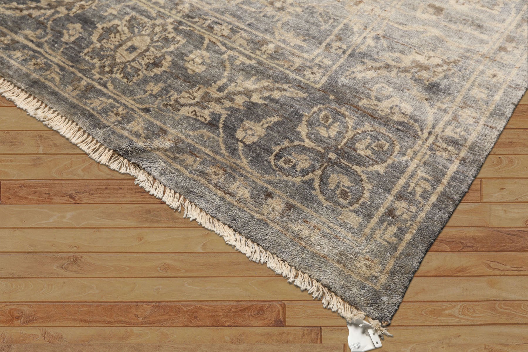 8x10 Gray, Beige, Brown Color Hand Knotted Oushak Wool Transitional Oriental Rug