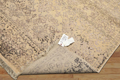 8x10 Vanilla, Taupe, Moss Color Hand Knotted Oushak Wool & Bamboo Silk Transitional Oriental Rug