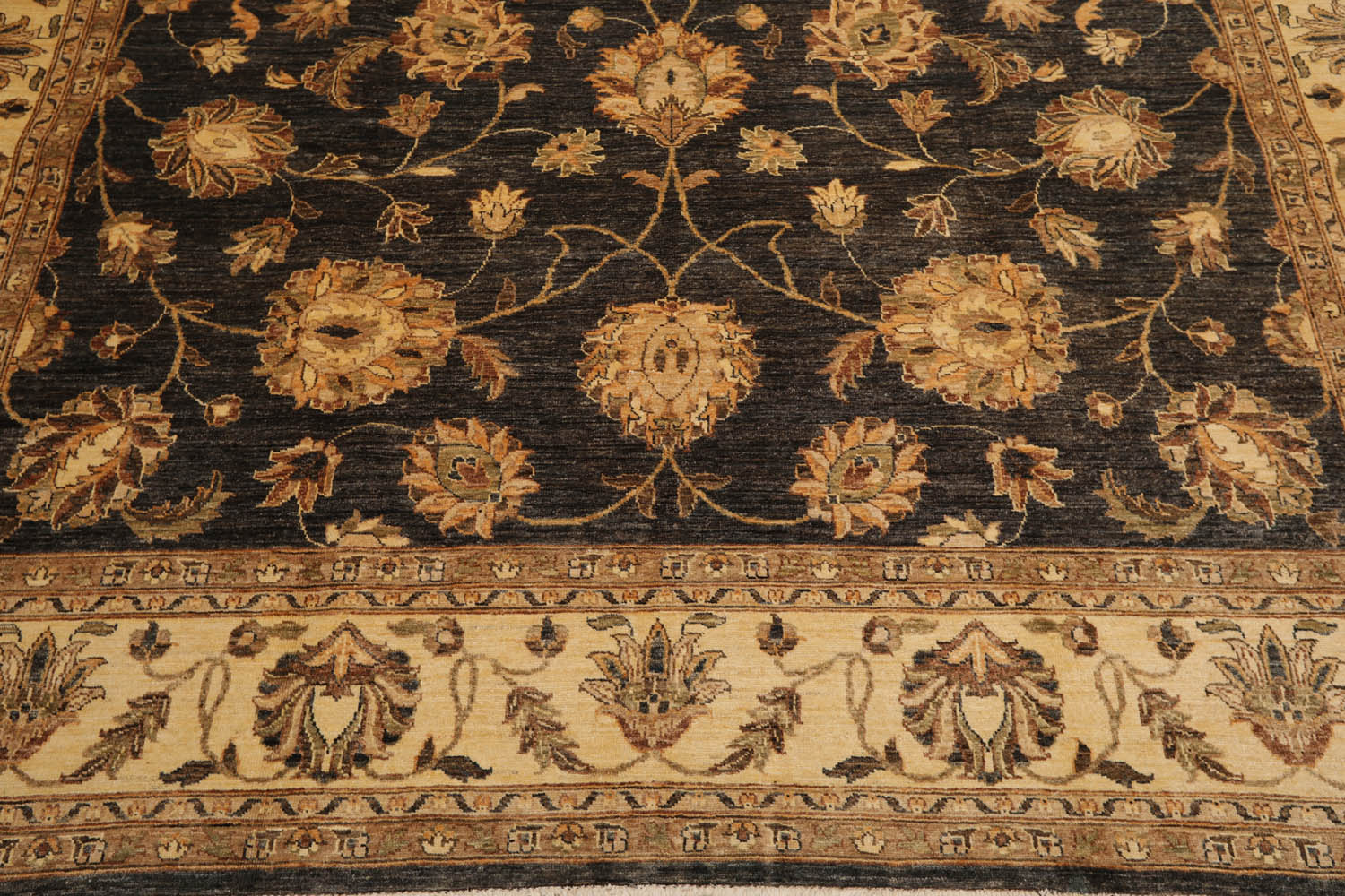 8x10 Gray, Warm Beige, Brown Color Hand Knotted All-Over 100% Wool Traditional Oriental Rug
