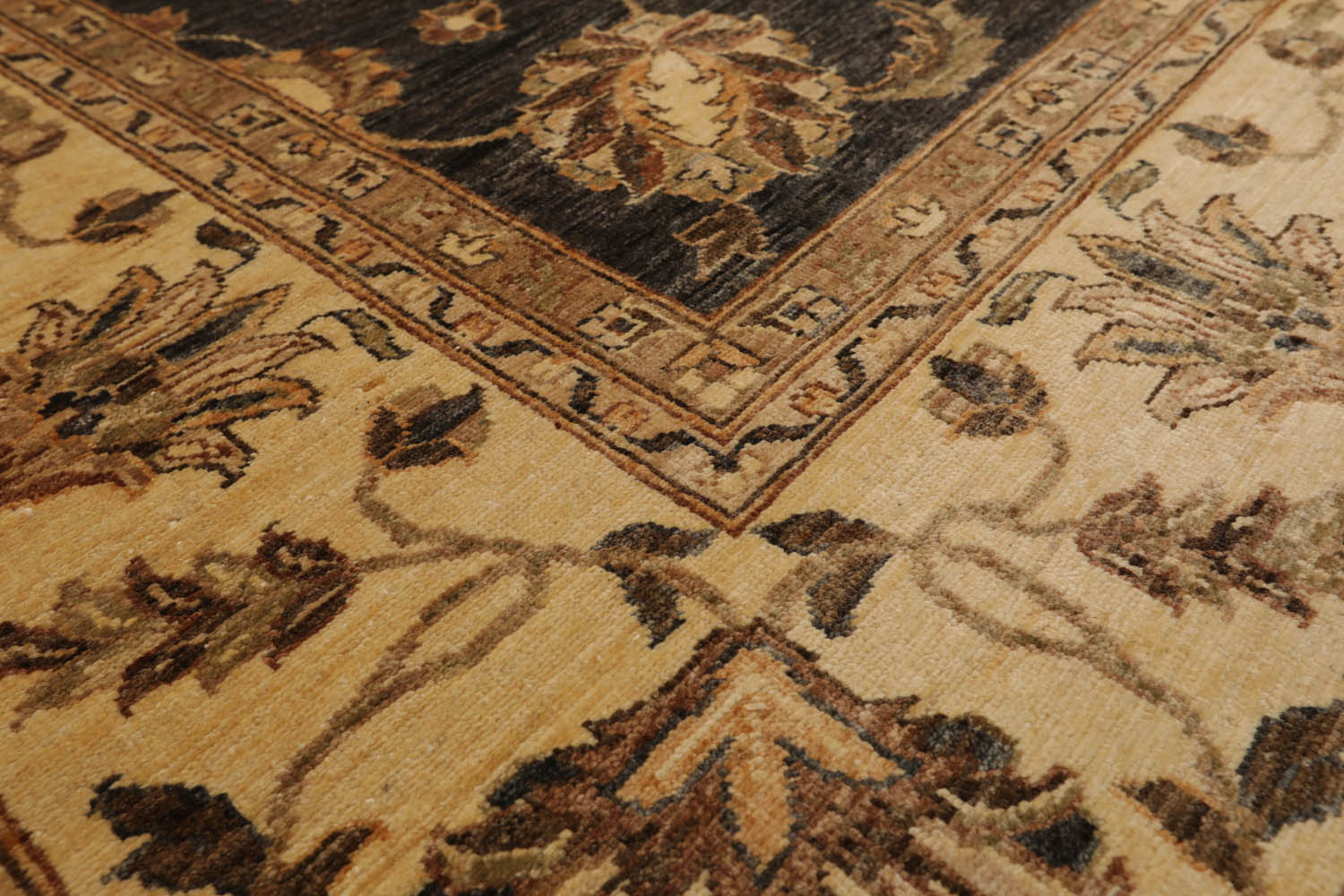 8x10 Gray, Warm Beige, Brown Color Hand Knotted All-Over 100% Wool Traditional Oriental Rug