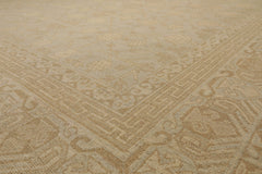 8x10 Beige, Tan, Gray Color Hand Knotted All-Over 100% Wool Traditional Oriental Rug