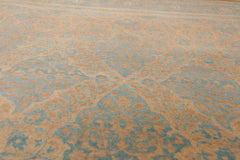 8x10 Blue, Blue, Beige Color Hand Knotted All-Over 100% Wool Traditional Oriental Rug