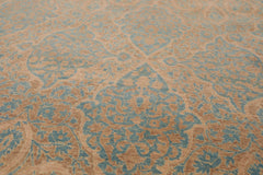 8x10 Blue, Blue, Beige Color Hand Knotted All-Over 100% Wool Traditional Oriental Rug