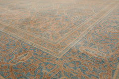 8x10 Blue, Blue, Beige Color Hand Knotted All-Over 100% Wool Traditional Oriental Rug