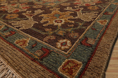 8'7''x11'5" Khaki Hand Knotted Wool Traditional Nourison Nourmak Soumak Reversible Rug