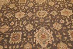 9'11''x14' Brown Hand Knotted Wool Traditional Nourison Nourmak Soumak Reversible Rug