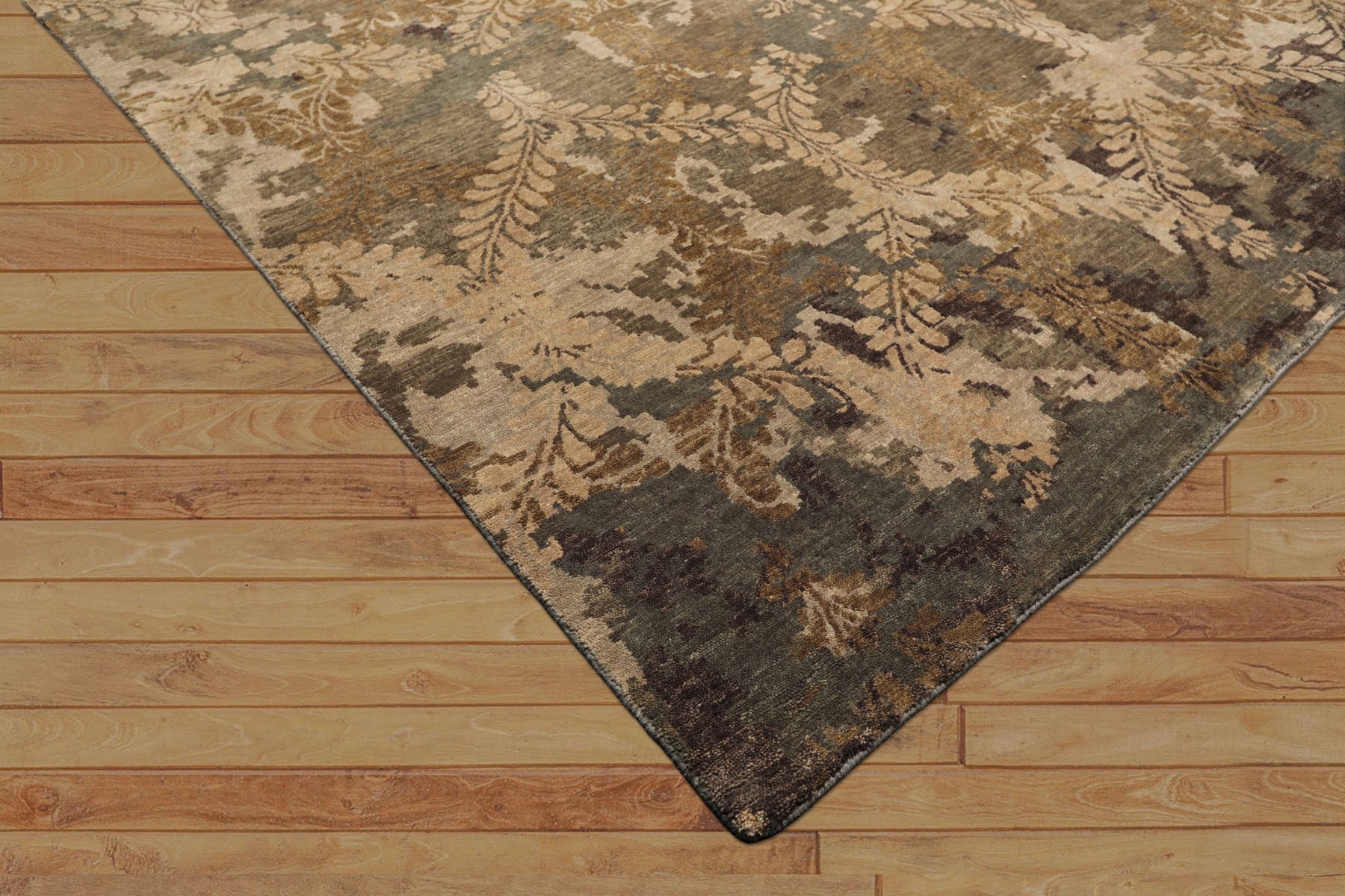8x10 Beige, Gray, Tan Color Hand Knotted Tibetan Wool Transitional Oriental Rug