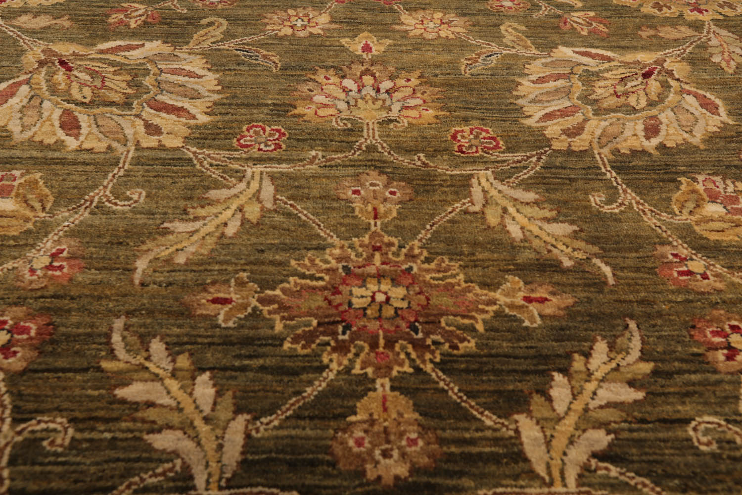 8x10 Pistacchio, Gold, Beige Color Hand Knotted All-Over 100% Wool Traditional-Persian/Oriental Oriental Rug