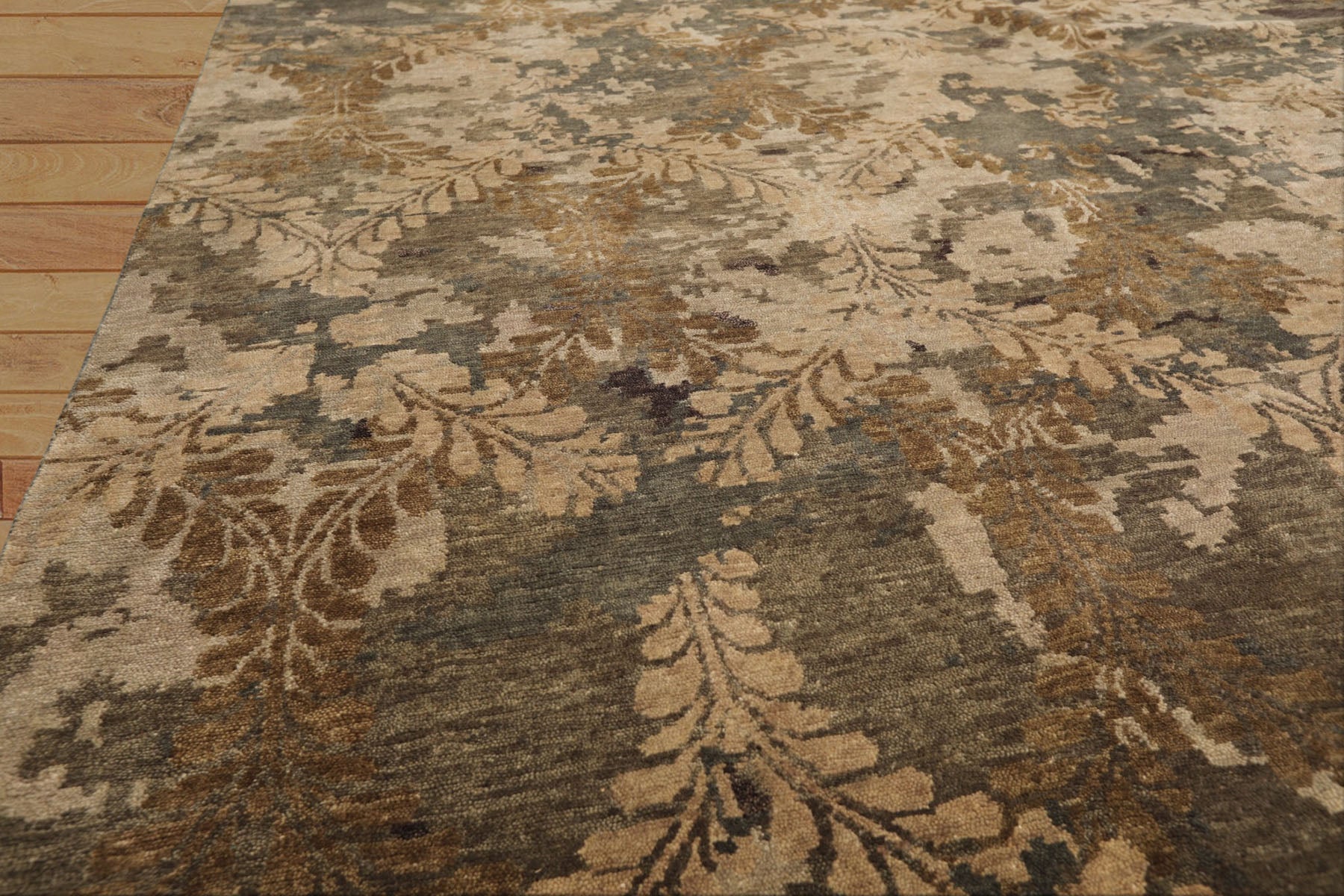 8x10 Beige, Gray, Tan Color Hand Knotted Tibetan Wool Transitional Oriental Rug
