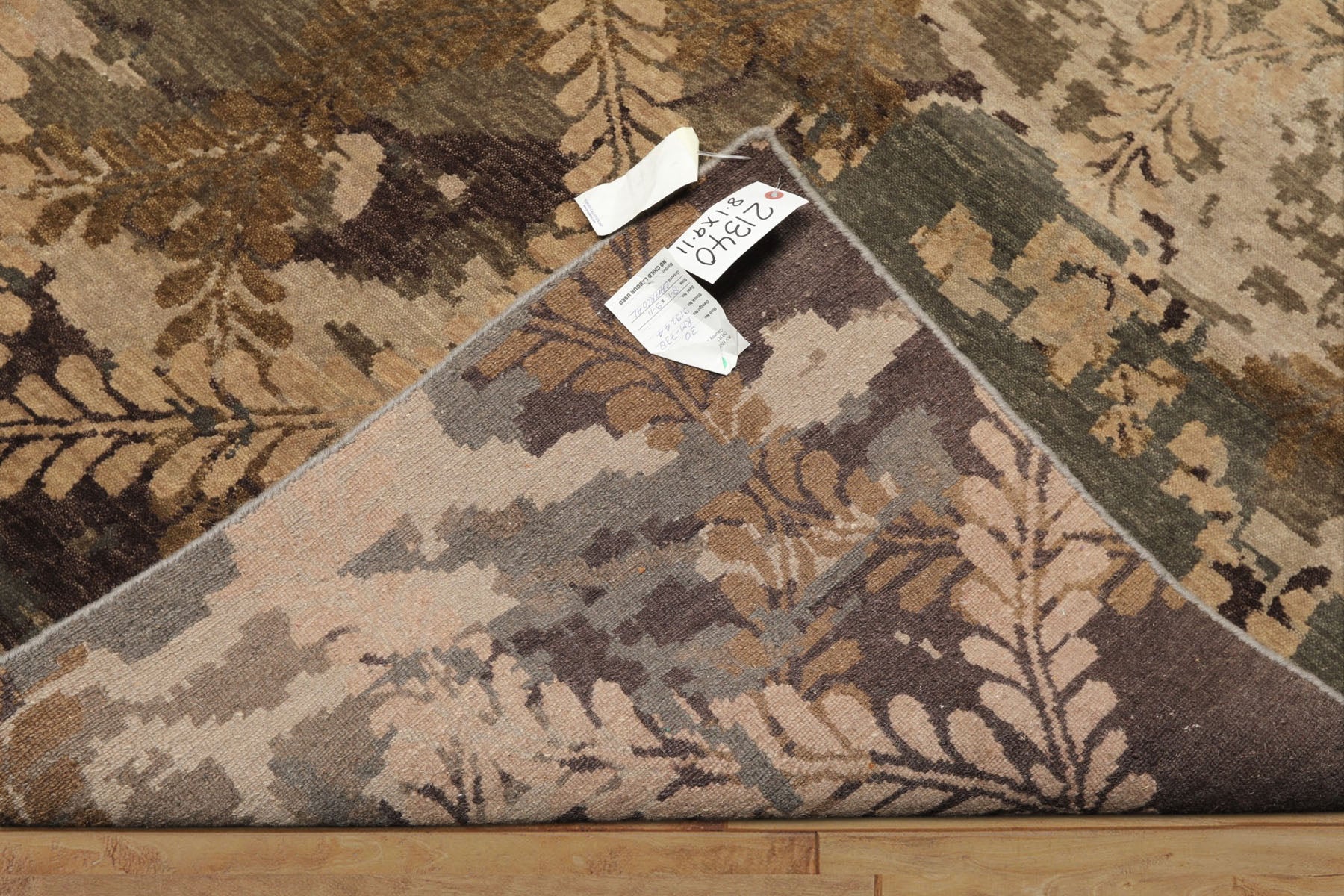 8x10 Beige, Gray, Tan Color Hand Knotted Tibetan Wool Transitional Oriental Rug