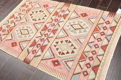 3x5 Beige, B, Rust Color Hand Woven All-Over 100% Wool Traditional-Persian/Oriental Oriental Rug