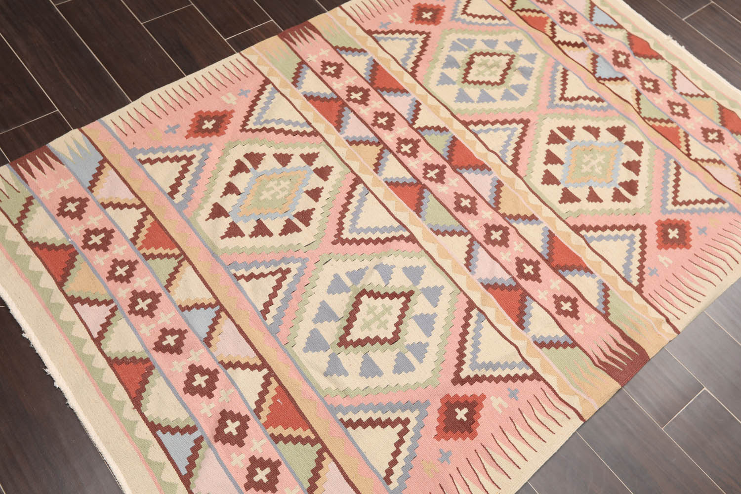 3x5 Beige, B, Rust Color Hand Woven All-Over 100% Wool Traditional-Persian/Oriental Oriental Rug