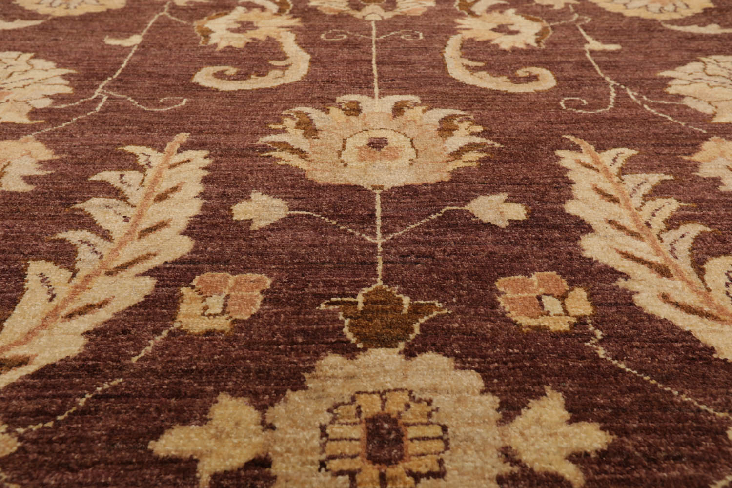 9x12 Brown, Beige, Tan Color Hand Knotted All-Over 100% Wool Traditional-Persian/Oriental Oriental Rug