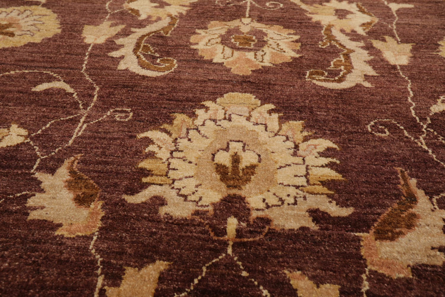 9x12 Brown, Beige, Tan Color Hand Knotted All-Over 100% Wool Traditional-Persian/Oriental Oriental Rug
