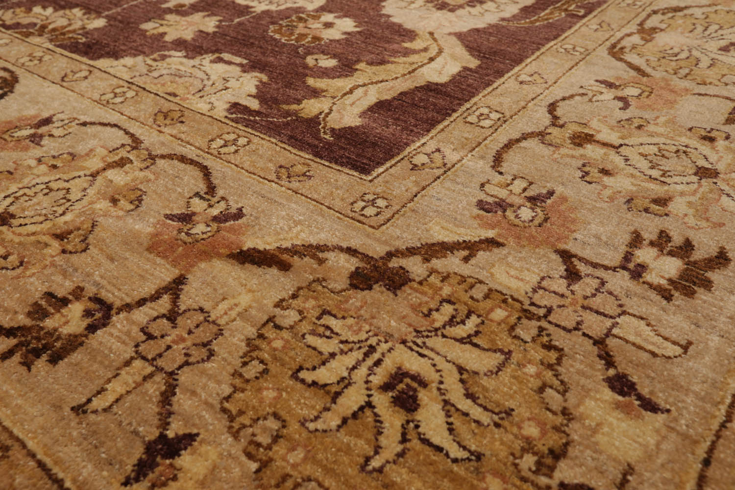 9x12 Brown, Beige, Tan Color Hand Knotted All-Over 100% Wool Traditional-Persian/Oriental Oriental Rug