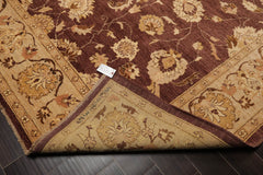 9x12 Brown, Beige, Tan Color Hand Knotted All-Over 100% Wool Traditional-Persian/Oriental Oriental Rug