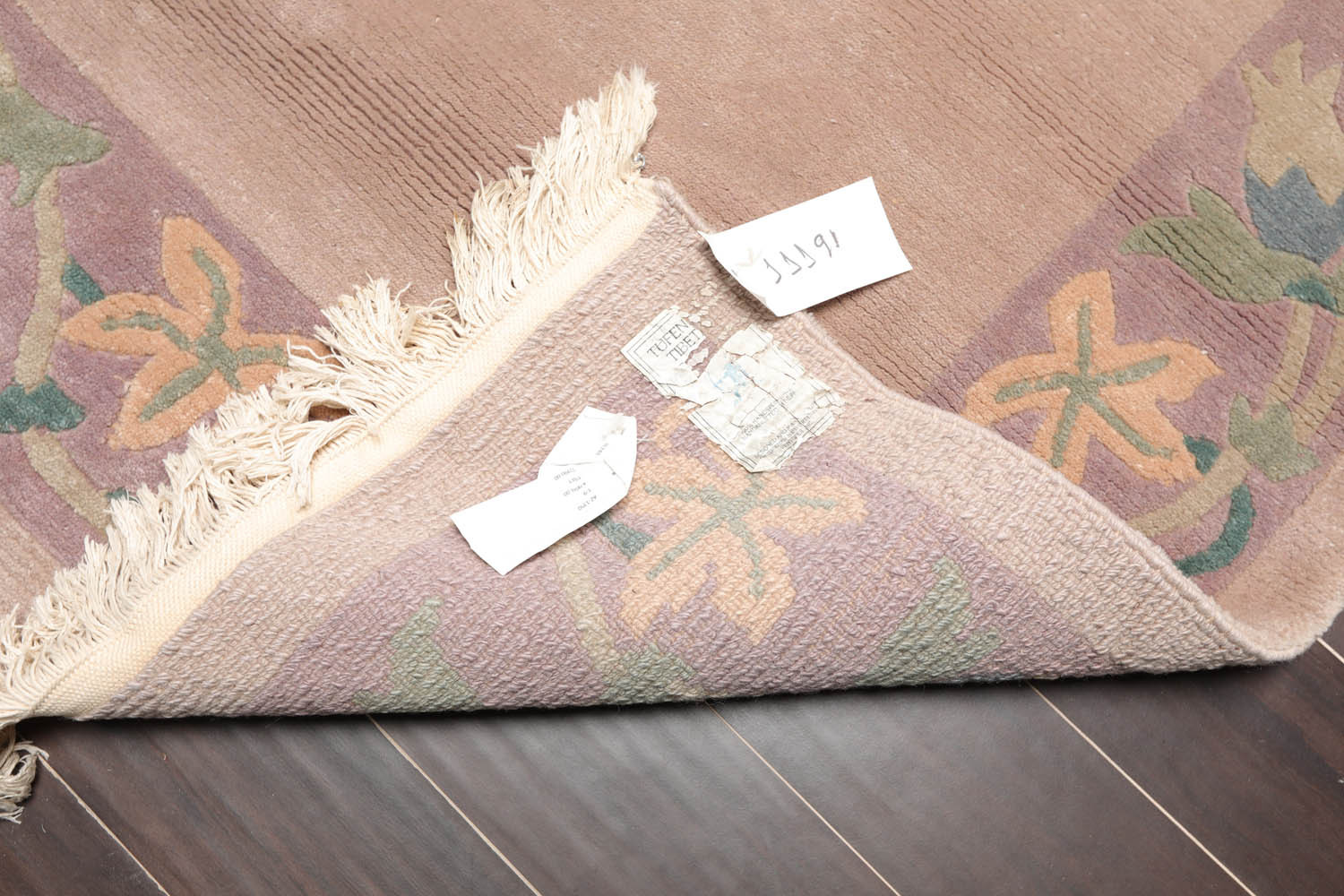 4x6 Taupe, Lavender, Green Color Hand Knotted Floral 100% Wool Traditional-Persian/Oriental Oriental Rug