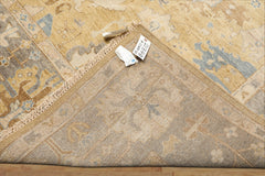 8x10 Light Gold, Gray, Aqua Color Hand Knotted Oushak Wool Traditional Oriental Rug