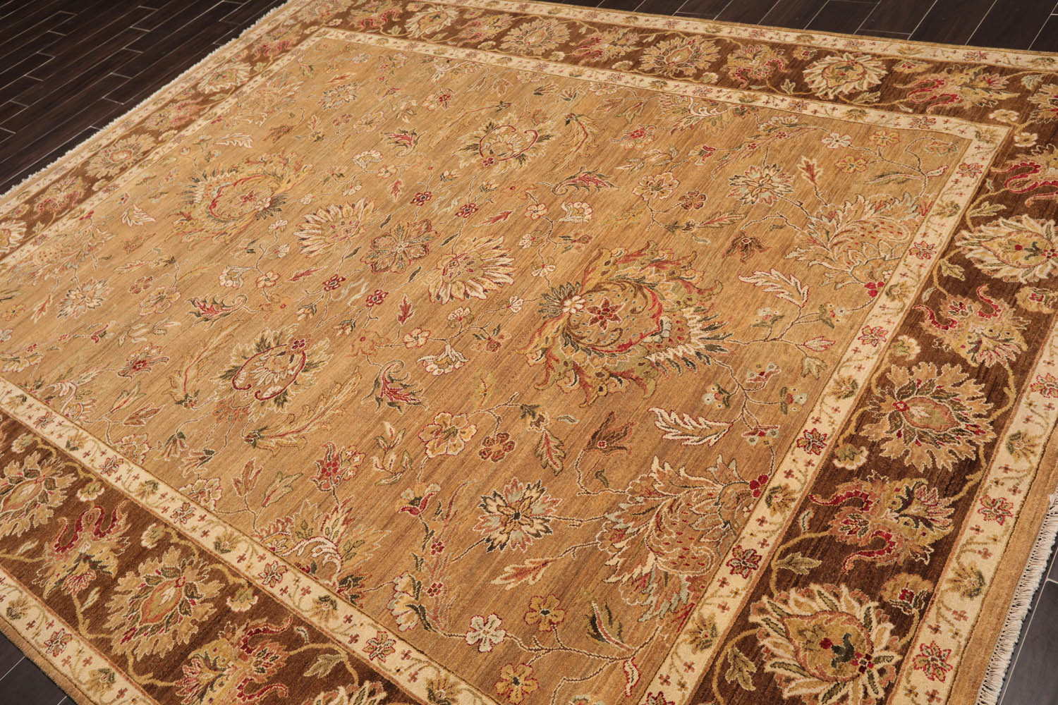 8x10 Camel, Beige, Red Color Hand Knotted All-Over 100% Wool Traditional-Persian/Oriental Oriental Rug