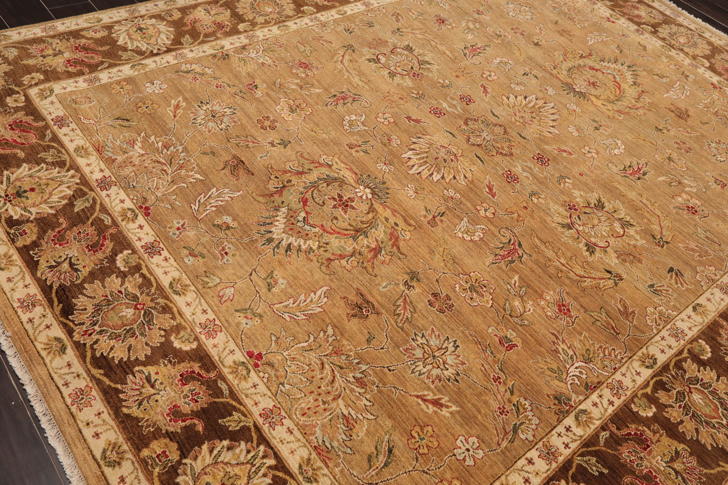 8x10 Camel, Beige, Red Color Hand Knotted All-Over 100% Wool Traditional-Persian/Oriental Oriental Rug