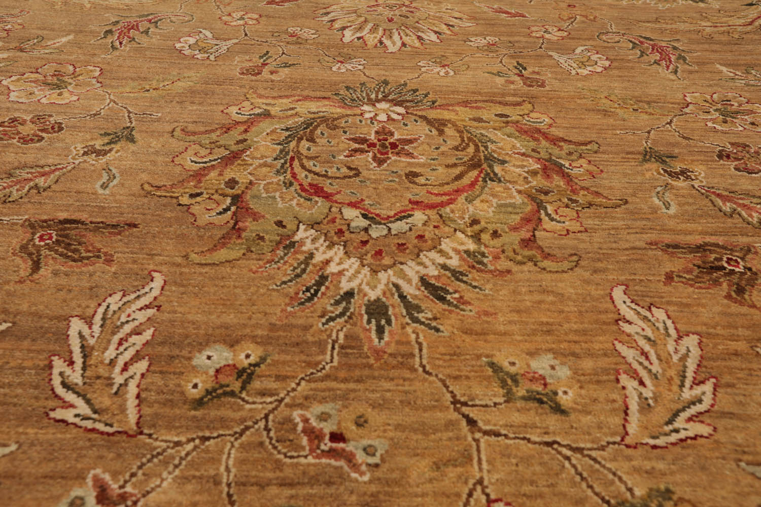 8x10 Camel, Beige, Red Color Hand Knotted All-Over 100% Wool Traditional-Persian/Oriental Oriental Rug
