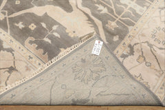 8x10 Gray, Ivory, Light Gold Color Hand Knotted Oushak Wool Traditional Oriental Rug