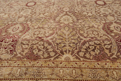 8x10 Brown, Tan, Gold Color Hand Knotted All-Over 100% Wool Traditional-Persian/Oriental Oriental Rug