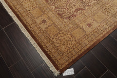 8x10 Brown, Tan, Gold Color Hand Knotted All-Over 100% Wool Traditional-Persian/Oriental Oriental Rug