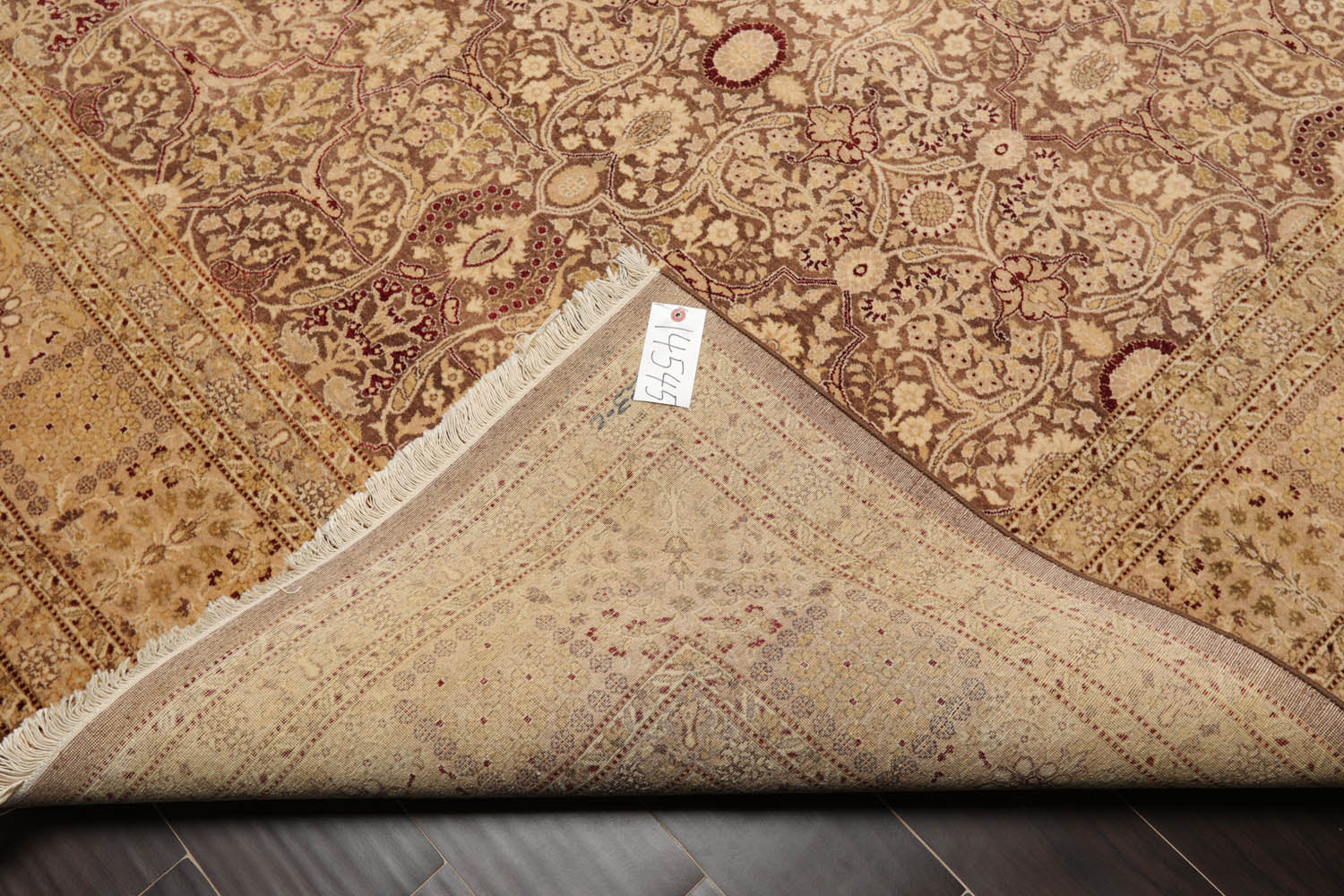 8x10 Brown, Tan, Gold Color Hand Knotted All-Over 100% Wool Traditional-Persian/Oriental Oriental Rug
