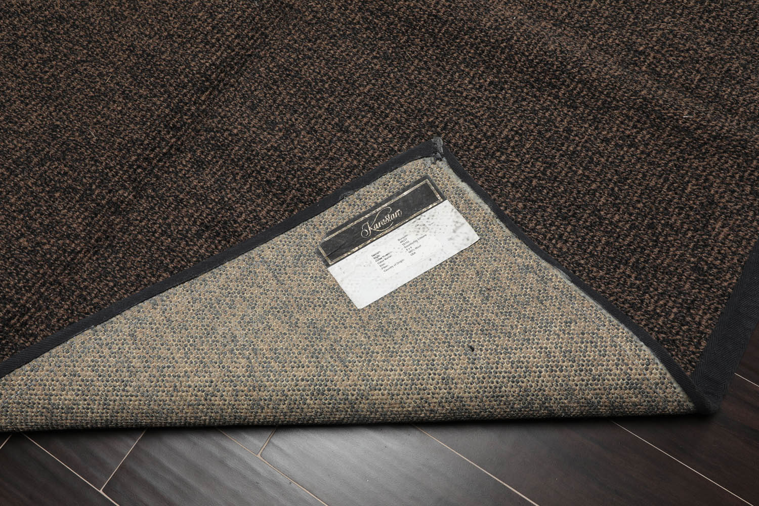 6x9 Black, Brown, Color Machine Made All-Over 100% Wool Modern Oriental Rug