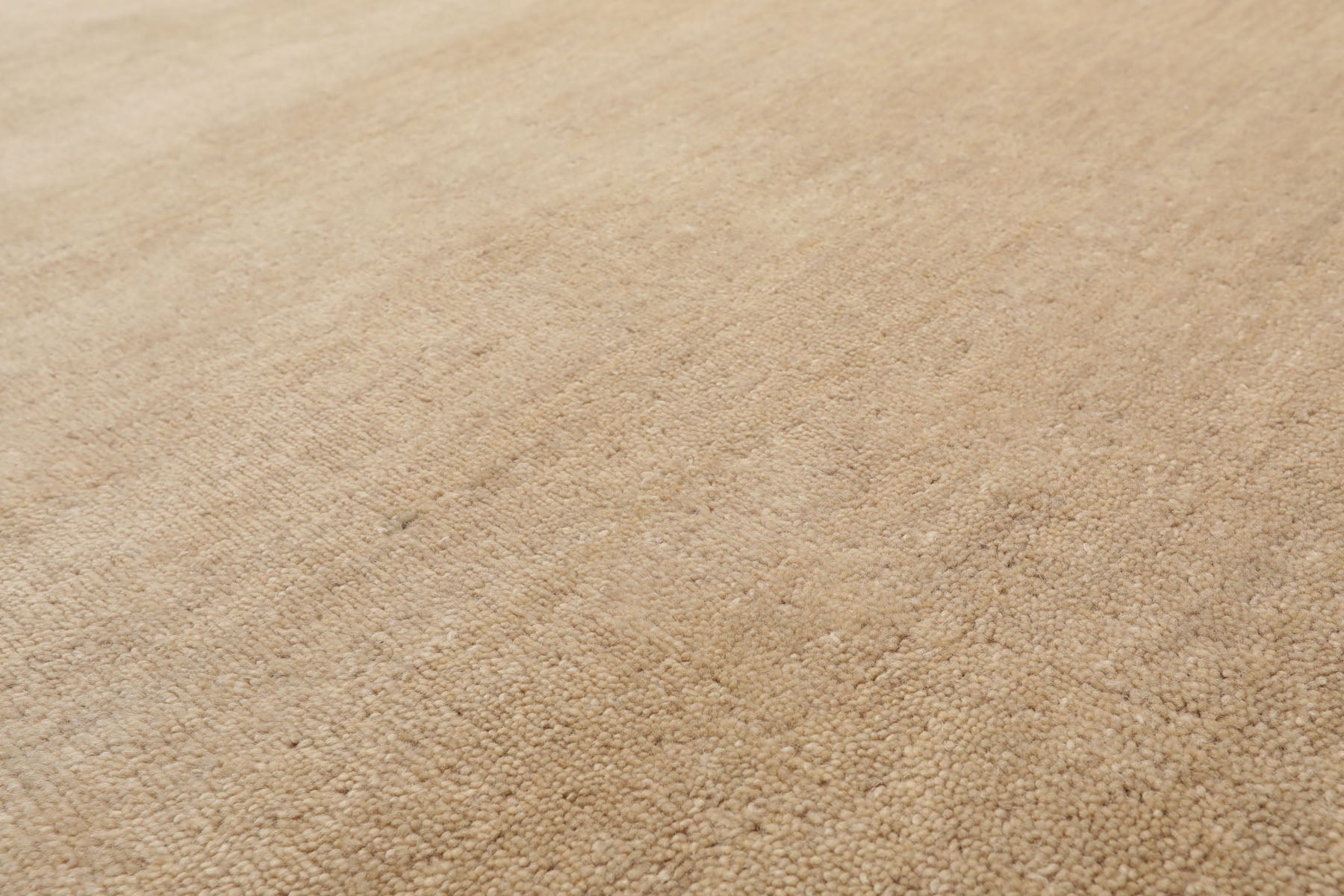 LoomBloom Multi Size Beige Wool Hand Loomed Solid Contemporary Oriental Rug