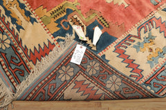 7x9 Rose, Aqua, Ivory Color Hand Knotted Turkish Sultanhan Wool Traditional Oriental Rug