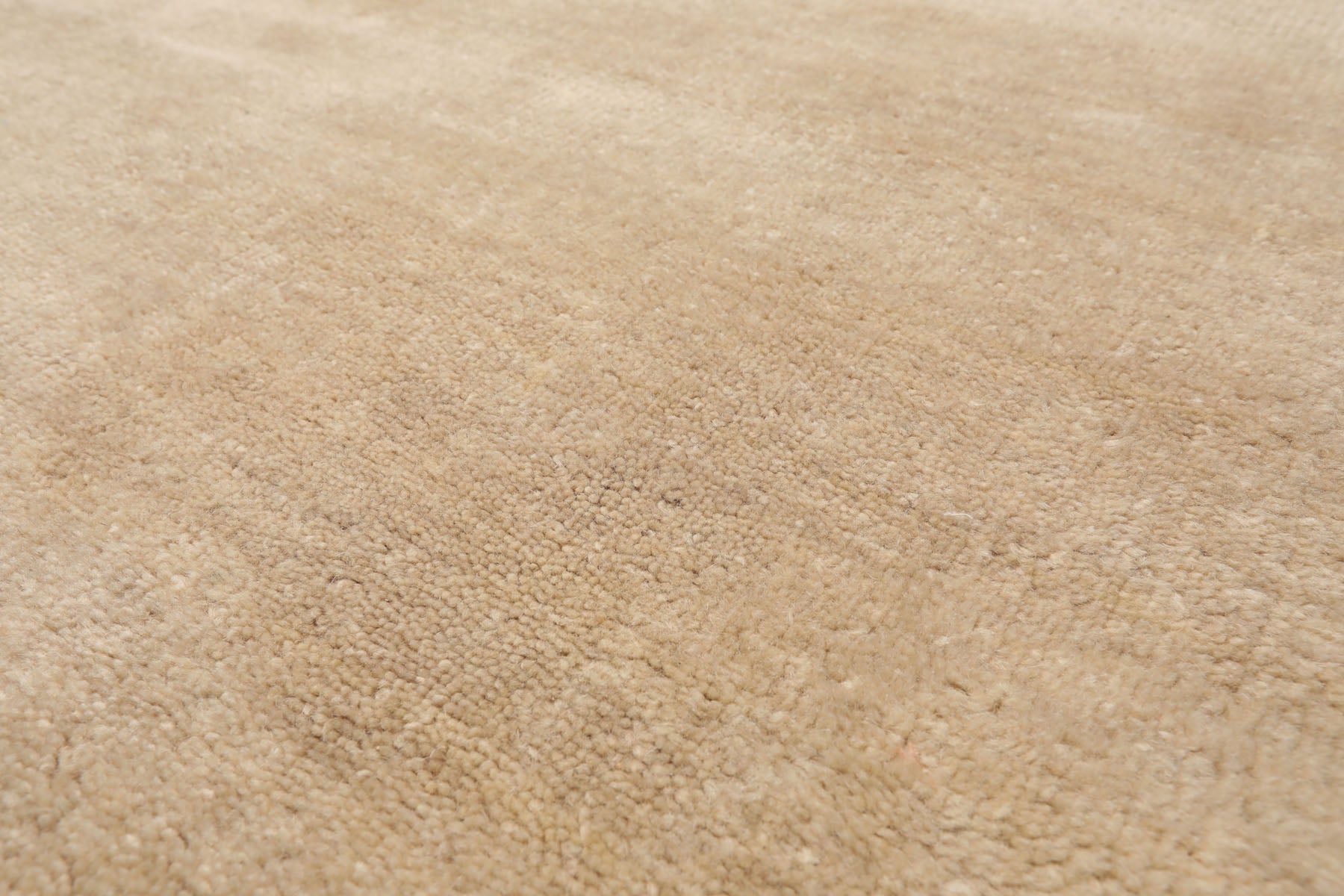 LoomBloom Multi Size Beige Wool Hand Loomed Solid Contemporary Oriental Rug
