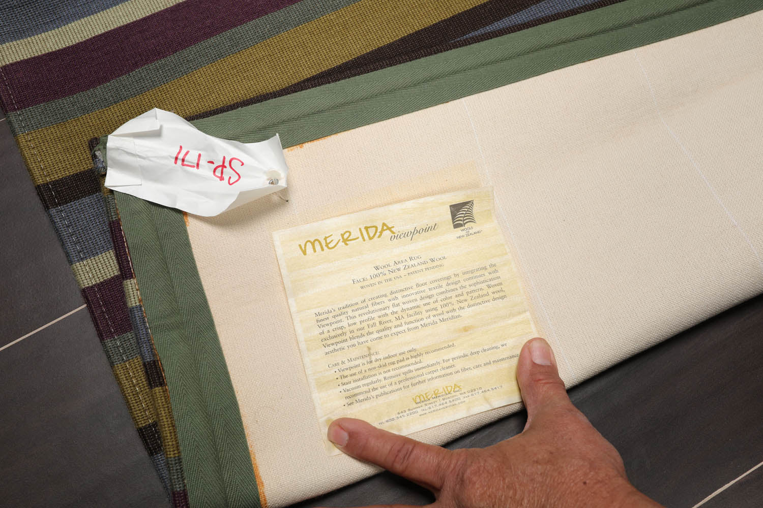 4x6 Blue, Mustard, Purple Color Machine Made Striped 100% Wool Contemporary Oriental Rug