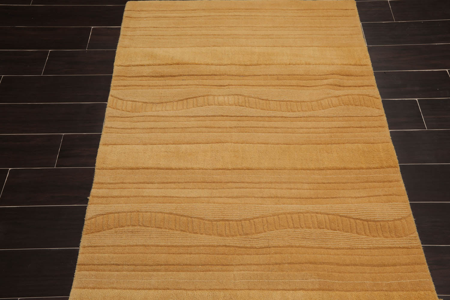 3x5 Gold, , Color Hand Tufted All-Over 100% Wool Contemporary Oriental Rug