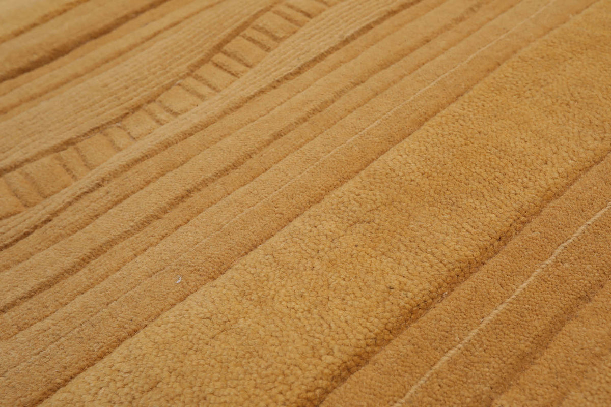 3x5 Gold, , Color Hand Tufted All-Over 100% Wool Contemporary Oriental Rug