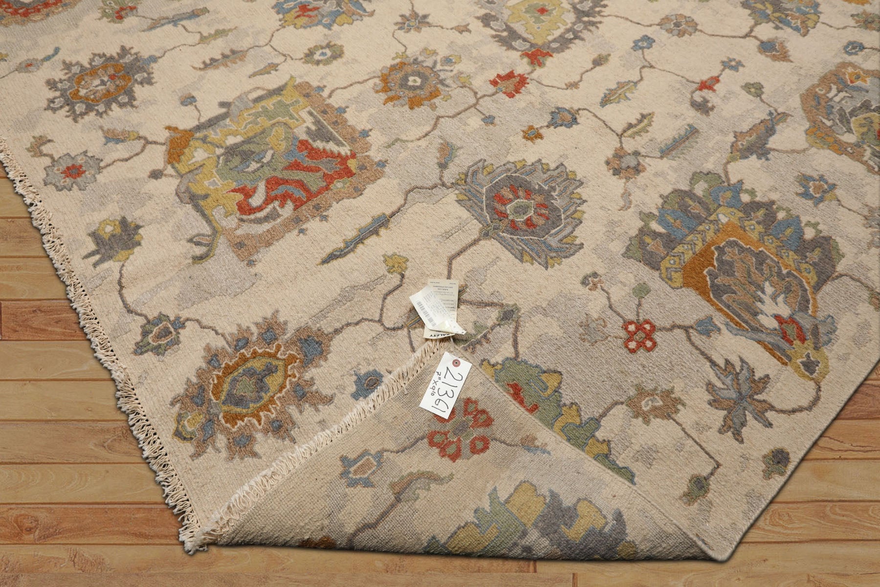 8x10 Beige, Gray, Gold Color Hand Knotted Soumak Wool Traditional Oriental Rug