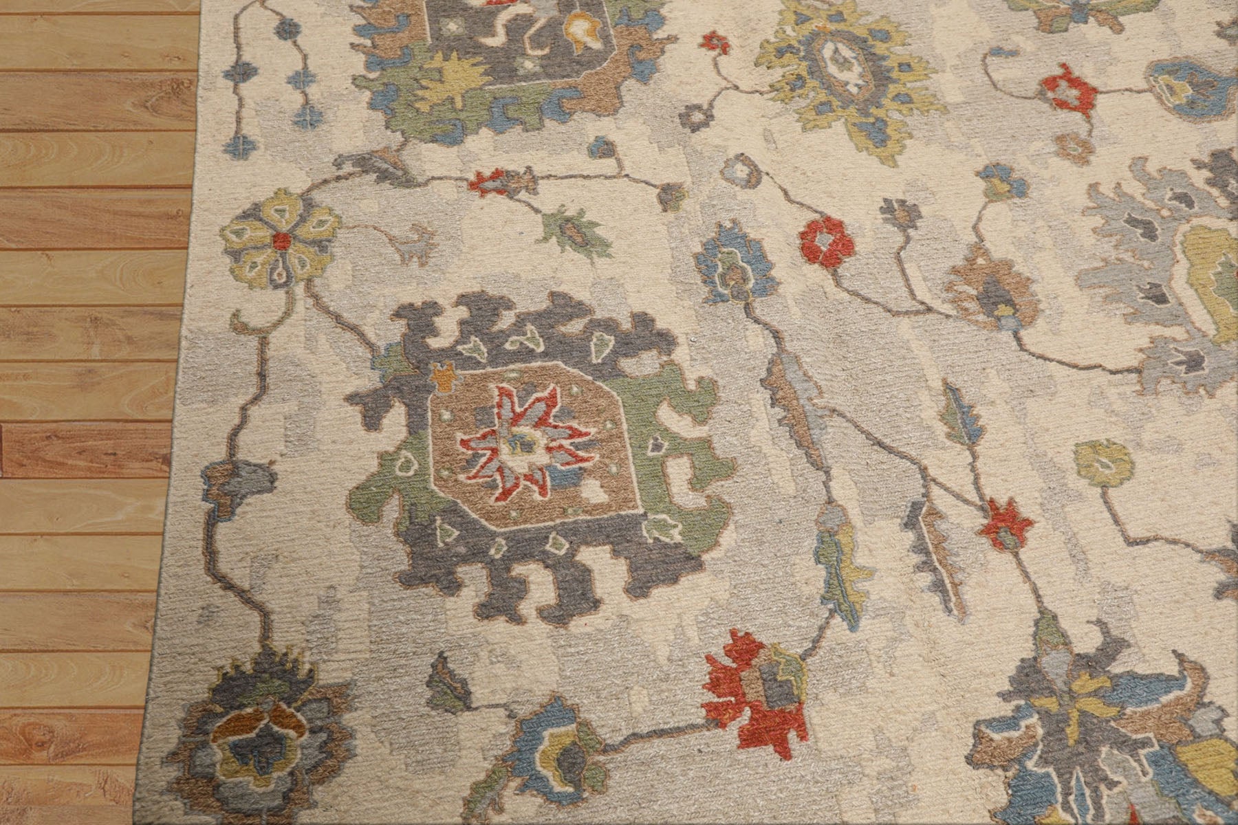8x10 Beige, Gray, Gold Color Hand Knotted Soumak Wool Traditional Oriental Rug
