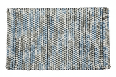 Multi Color Handmade Braided Bathmat Doormat Kid Novelty Nursery Area Rug Play Mat