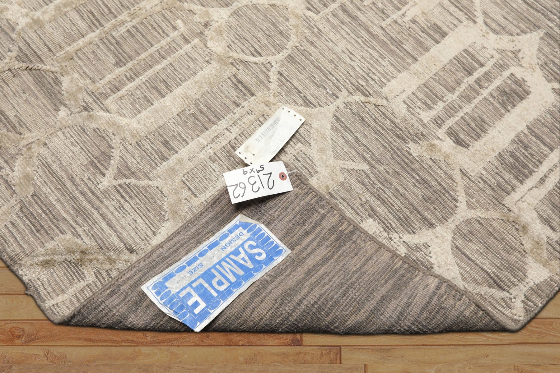 6x9 Gray, Silver, Color Hand Woven Flatweave Wool & Bamboo Silk Modern & Contemporary Oriental Rug